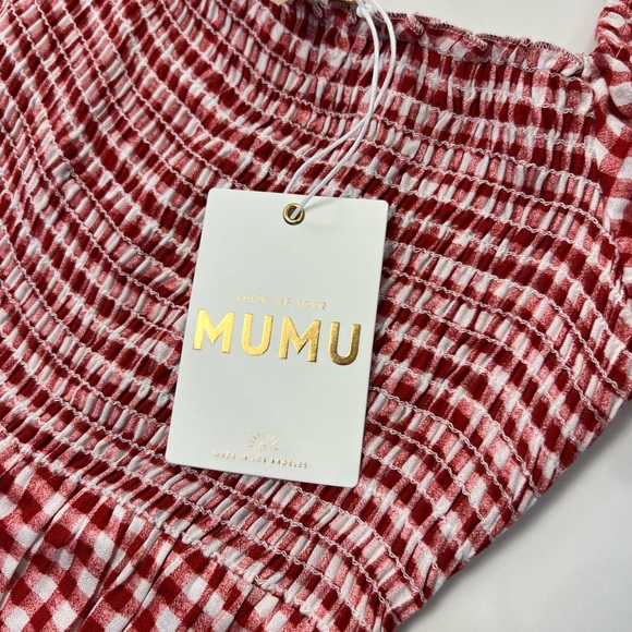 Mumu red gingham dress mini size m - Picture 3 of 3